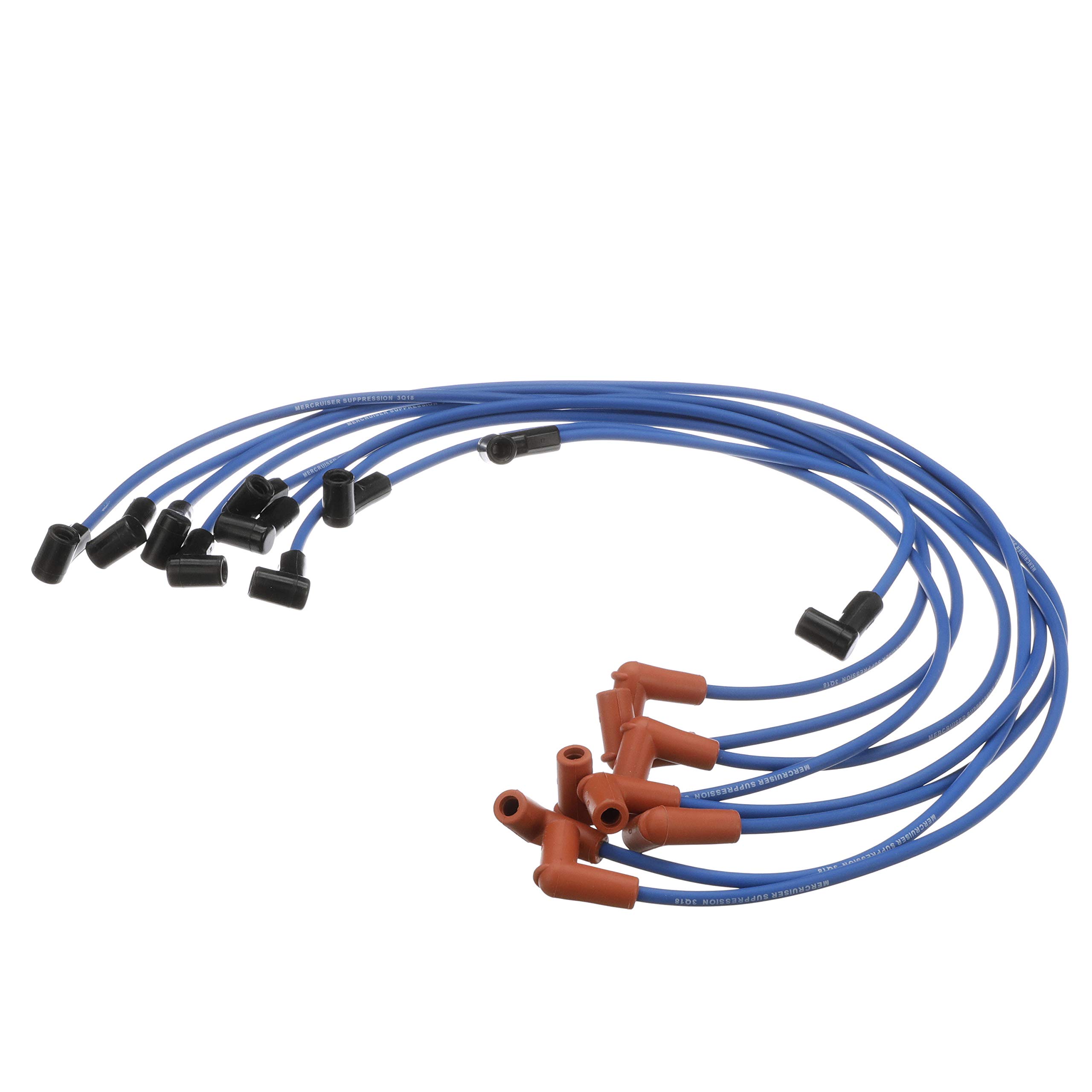 Quicksilver 847701Q17 Blue Wire Spark Plug Wire Kit - High Performance Ignition Wires for Marine & Automotive Engines - Perfect for Boats, Jet Skis, and Classic Cars