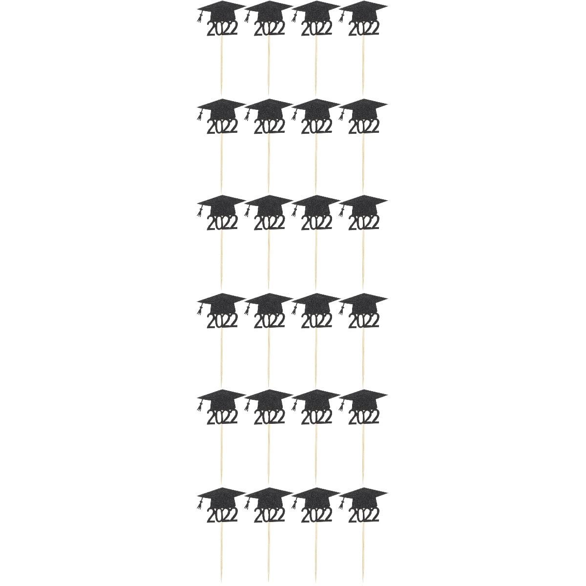72 Pcs Graduation Cake Toppers - Edible Cake Decorations for Graduation Party, Cupcake Inserts, Creative Cake Picks for Graduation Ceremony, School Celebration & Dessert Table Decoration