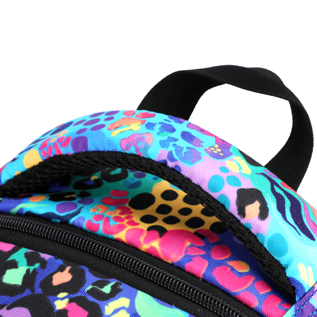 Electric Leopard Large School Backpack for Teens & College Students - Durable Laptop Backpack with USB Charging Port, Water Resistant Bookbag for School, Travel & Daily Commute