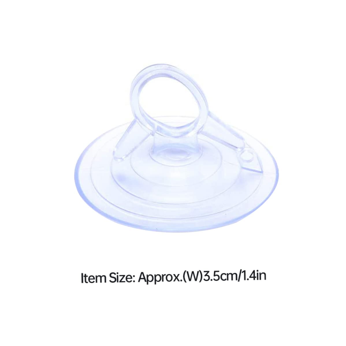10PCS 3.5cm Clear PVC Suction Cups with Loops - Heavy Duty Plastic Sucker Hooks for Wedding Car Balloon Decor, Bathroom Organization & Kitchen Storage