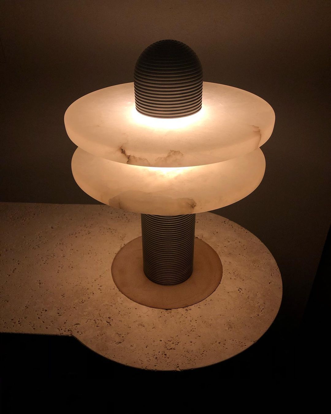 Alabaster Comet Table Lamp - Modern Bedside & Living Room Lighting for Home Decor | Nightstand, Office Desk, Dorm Room