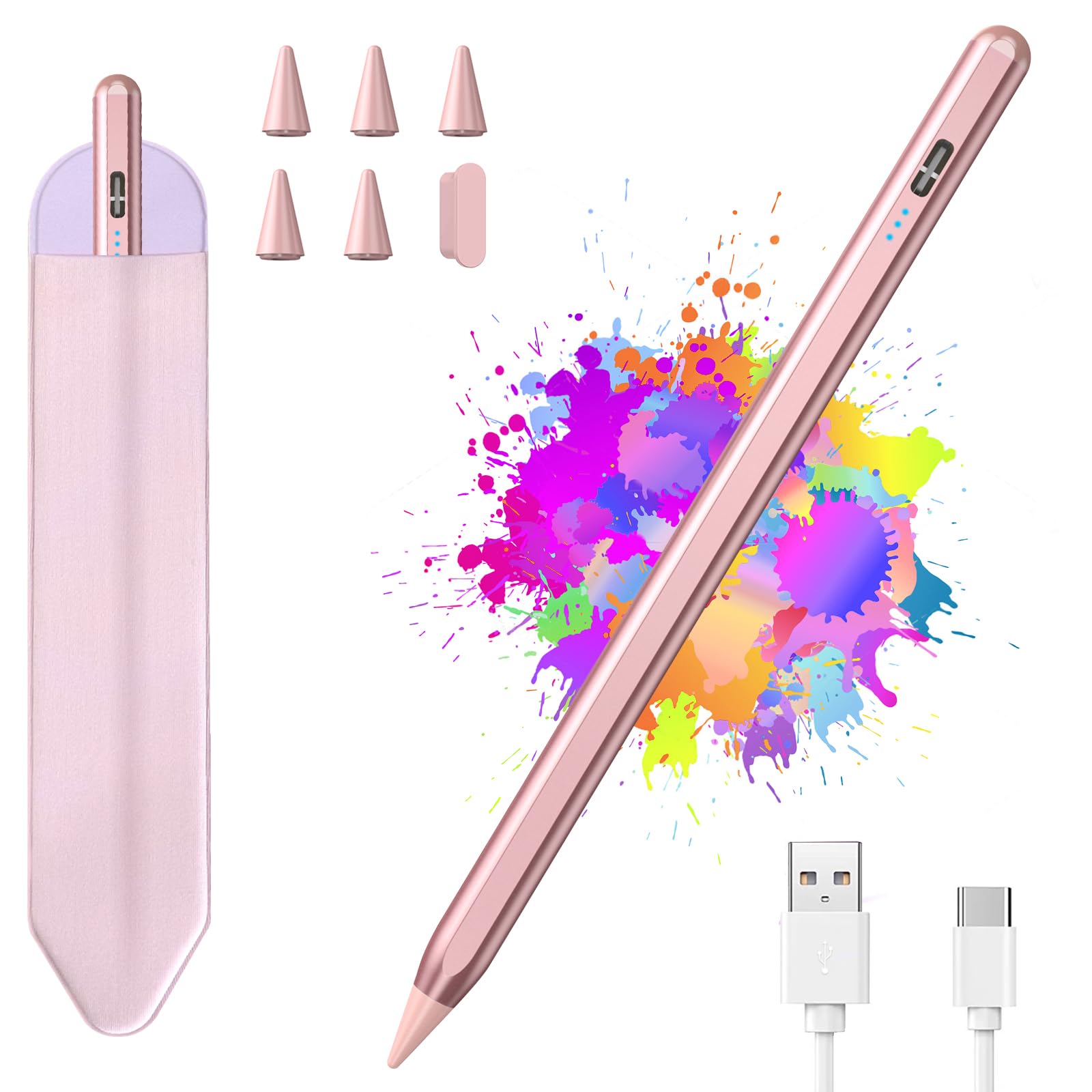 KBCASE Stylus Pen for Apple iPad (2018-2023) - 2nd Gen Pencil with Fast Charging & Palm Rejection | Compatible with iPad 10/9/8/7/6, iPad Pro 11