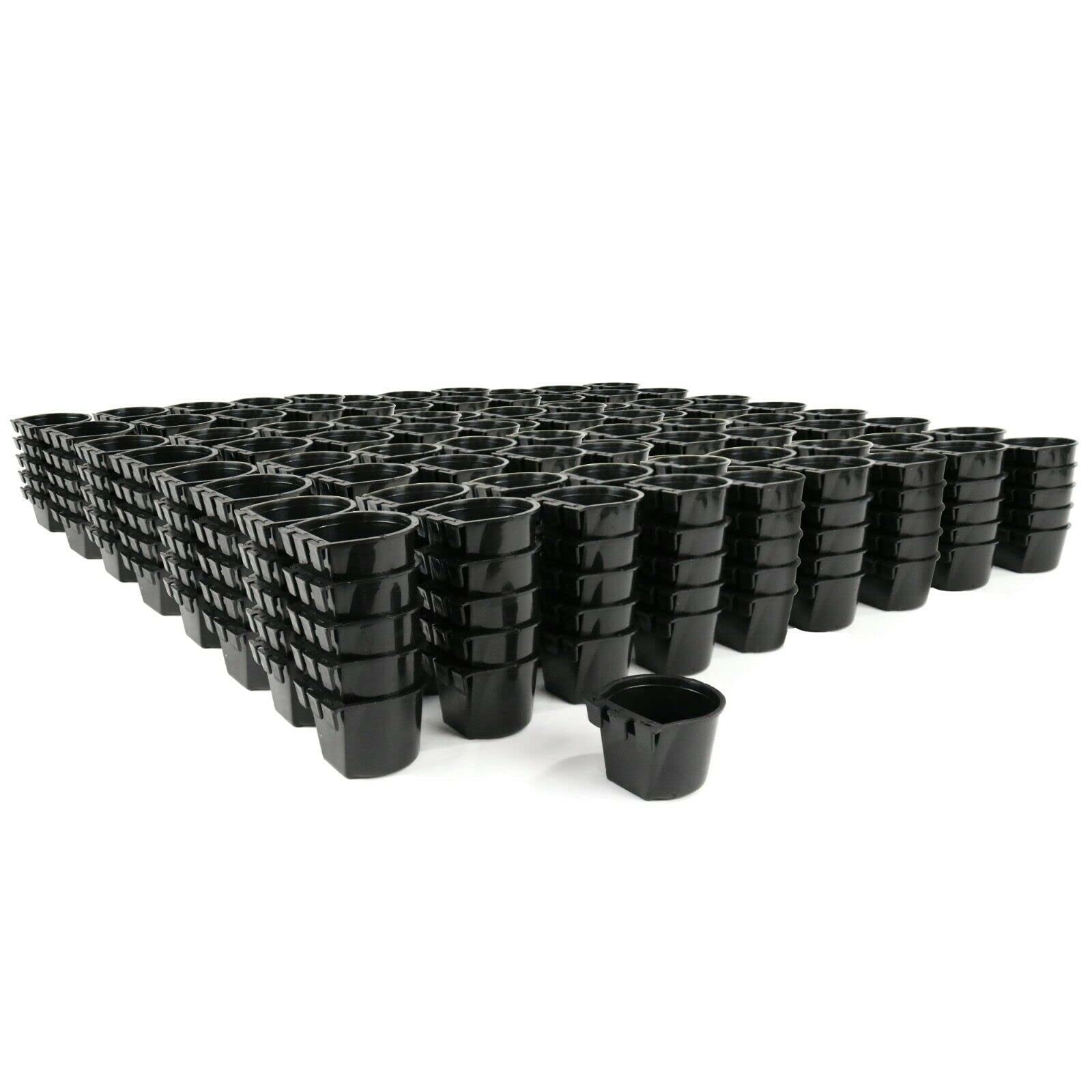 400 Pack Black Cage Cups 0.5 Pint (8 fl oz) - Hanging Pet Food & Water Bowls for Birds, Rabbits, and Small Animals - Durable Outdoor & Indoor Feeding Solution