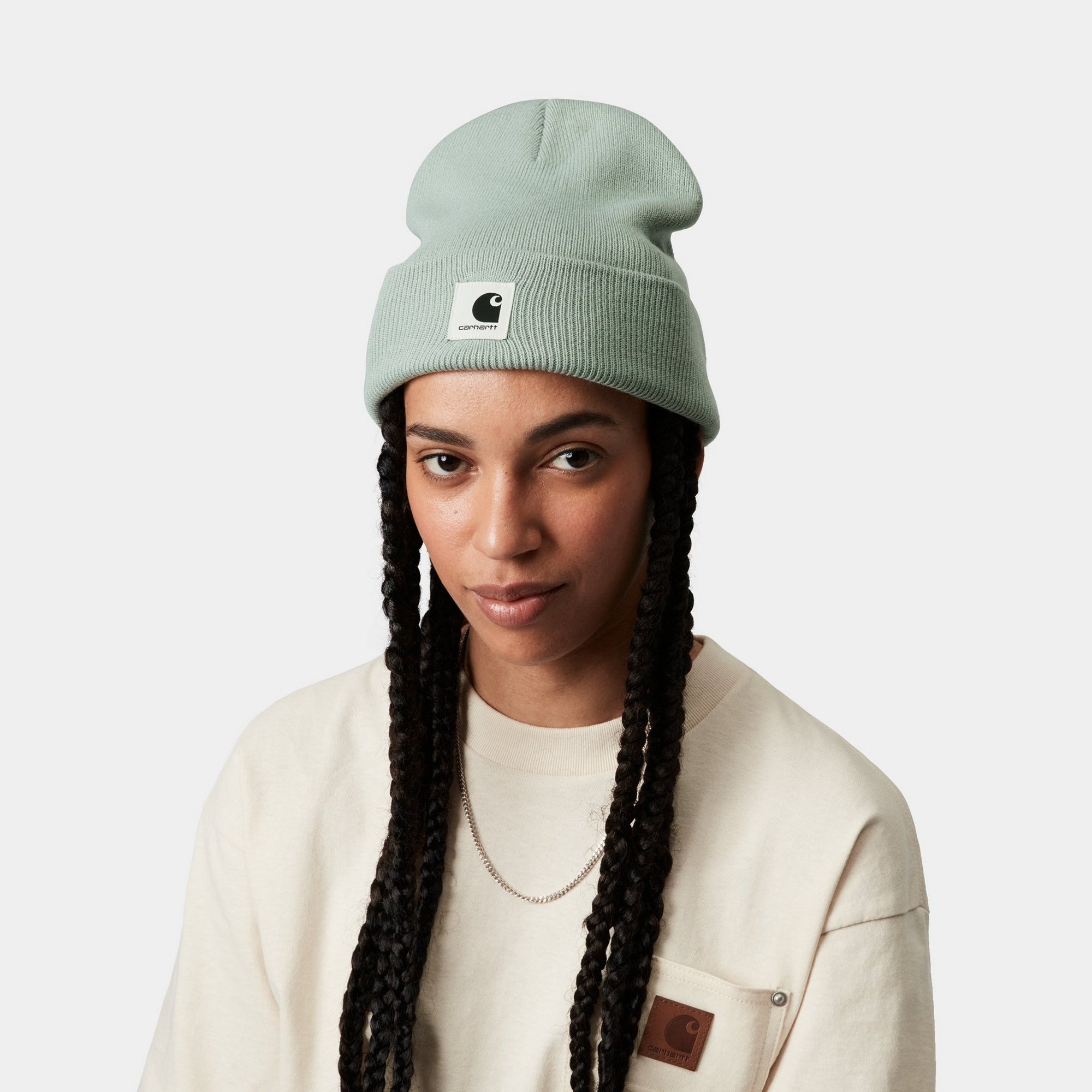 Ashley Beanie - Frosted Green Winter Knit Hat for Men & Women | Warm & Soft Outdoor Accessory for Skiing, Hiking & Cold Weather