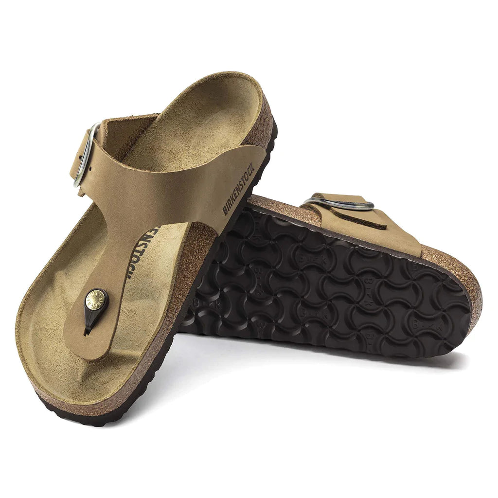 Birkenstock Gizeh Big Buckle Sandals - Women's Nubuck Leather Comfort Footwear for Casual Wear & Summer Outfits