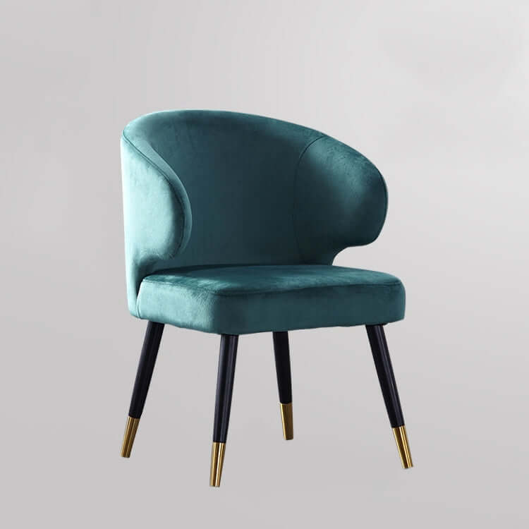 Mid-Century Modern Gray Velvet Upholstered Dining Chairs with Arms - Set of 2 for Dining Room, Kitchen, or Home Office - Comfortable & Stylish Seating Solution