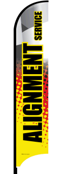 Feather Flag Banner with Auto Alignment Service - Customizable Outdoor Advertising for Events, Car Dealerships & Grand Openings