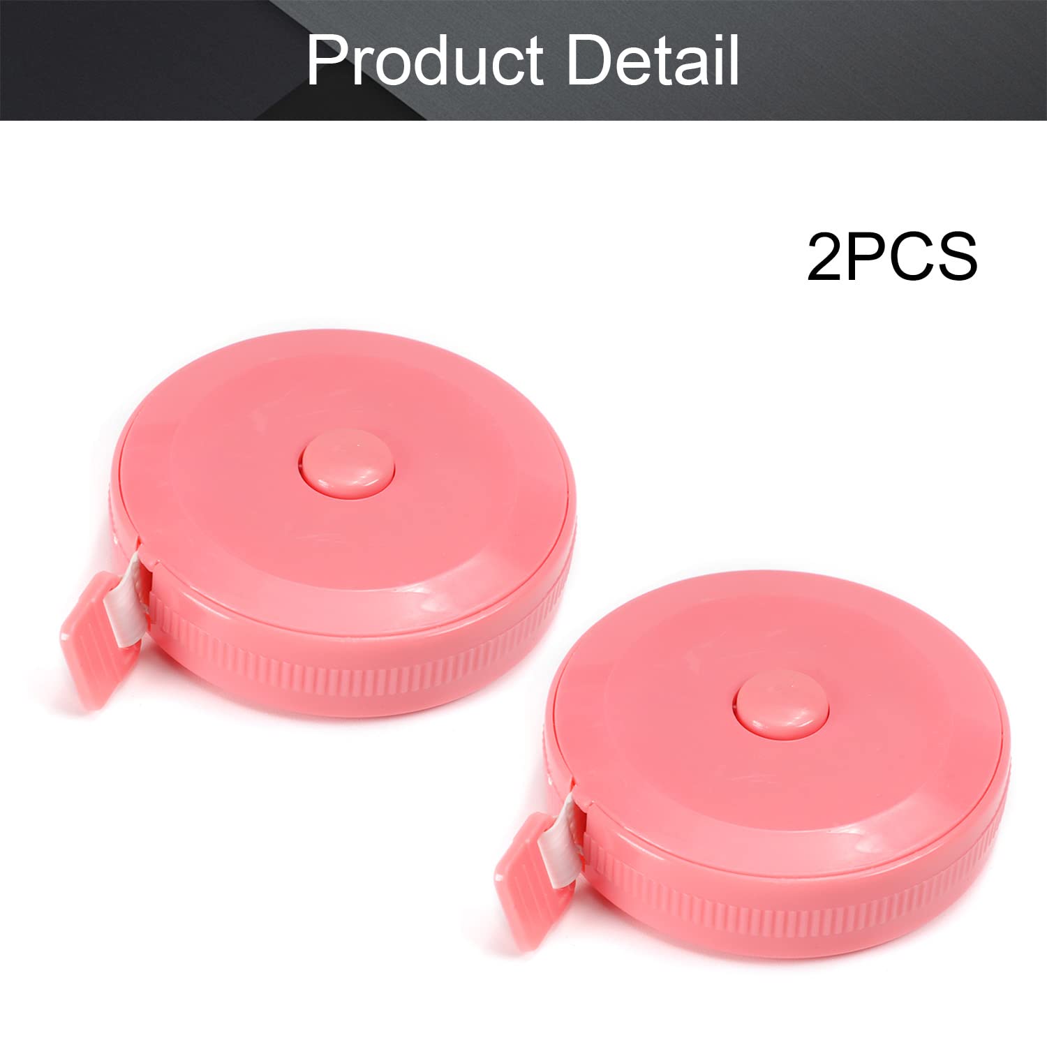 Utoolmart 150cm/59-inch Retractable Soft Tape Measure - Dual Metric Scale, Glass Fiber Round Case, Flexible Measuring Tool for Tailoring, Sewing & Medical Use (2-Pack) | Perfect for DIY Projects, Body Measurements & Crafting
