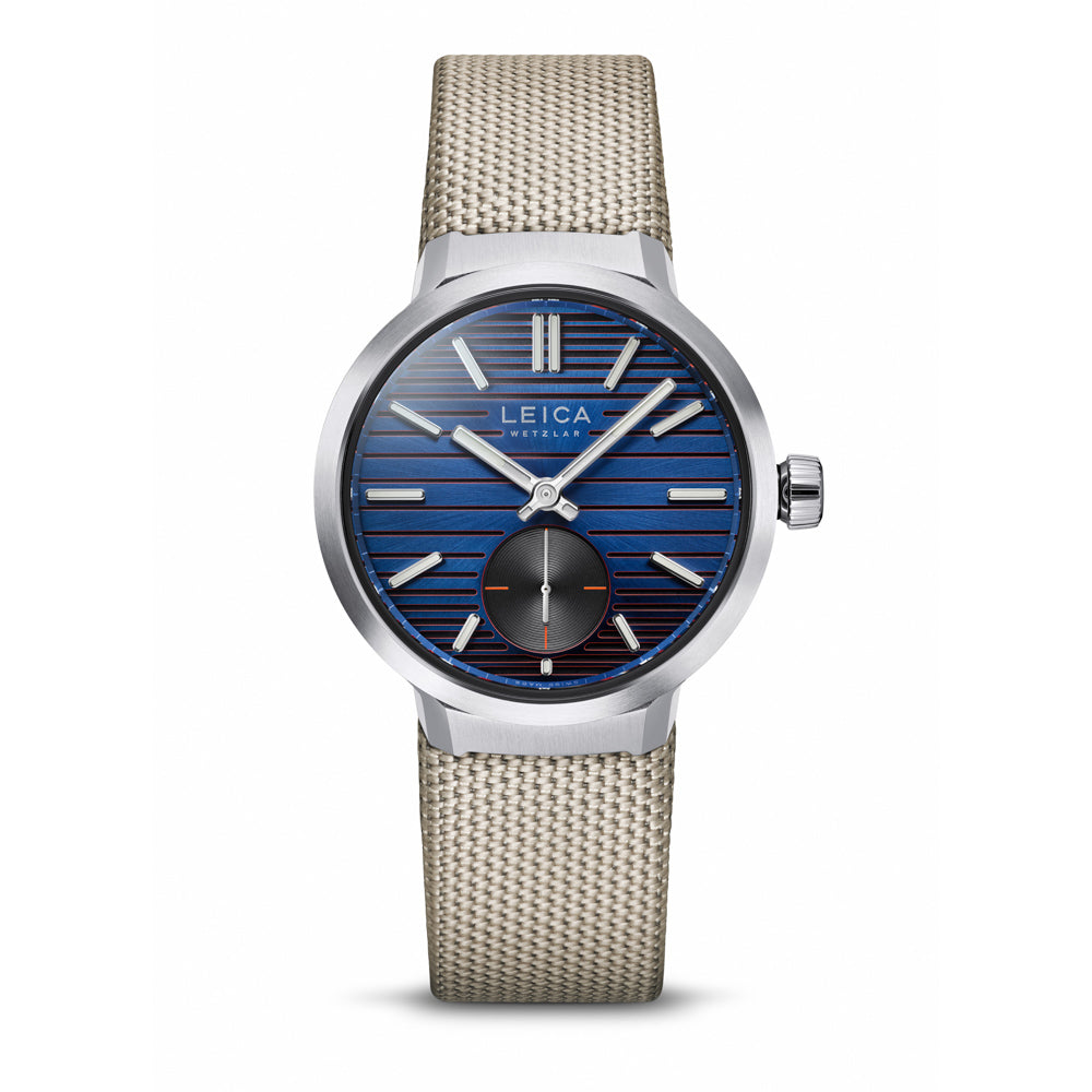Leica ZM 12 Steel Blue Orange Watch - Luxury Swiss Automatic Men's Watch with Date Function - Perfect for Business, Formal Events & Collectors