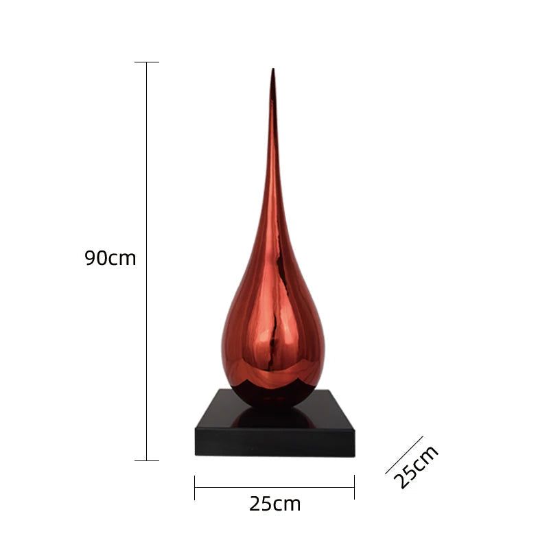 Elegant Water Drop Electroplated Ornament - Modern Home Decor for Living Room, Bedroom & Office - Perfect Gift for Housewarming and Holidays