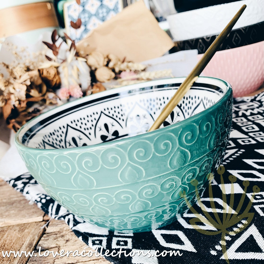 Bohemian Embossed Dinnerware Set - 50% Off + Buy 1 Get 1 Free - Perfect for Boho Chic Dining, Wedding Registry & Home Decor