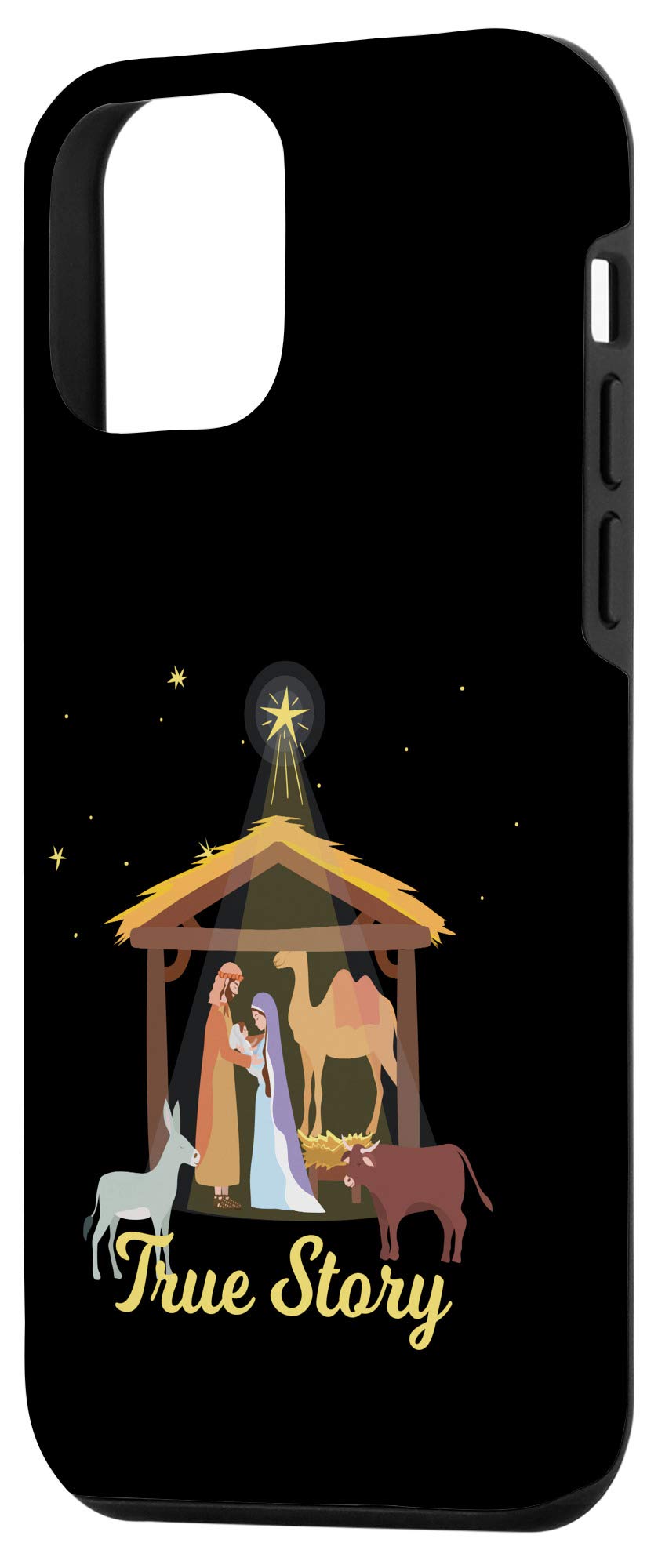 iPhone 12 Mini Christmas Nativity Scene Case with North Star - Religious Holiday Phone Cover for Advent Season | Perfect Gift for Christian Friends & Family