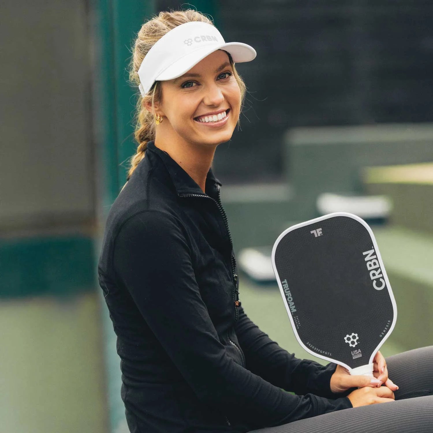 CRBN TF Genesis Elongated Pickleball Paddle - Premium Carbon Fiber Surface for Enhanced Spin & Control - Perfect for Competitive Play & Tournaments