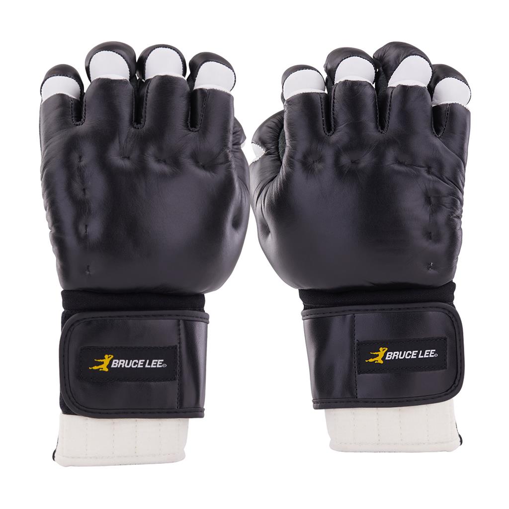 Bruce Lee JKD Training Gloves - Premium Martial Arts Sparring Gloves for Jeet Kune Do, MMA & Kickboxing - Perfect for Combat Sports, Self-Defense & Fitness Training