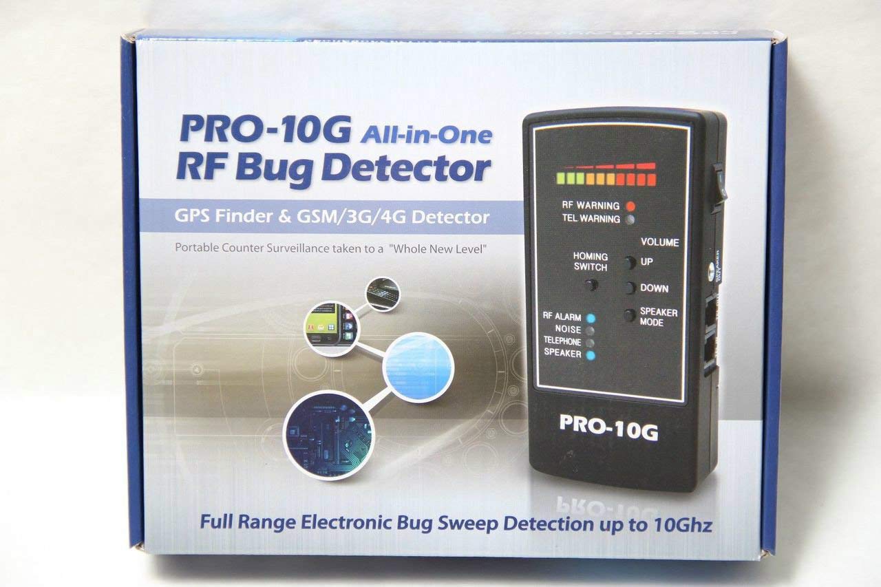 Spy-Hawk Pro-10G GPS Tracker | RF Bug Detector & Phone Tap Finder | Top-Rated Security Device for Home, Office & Vehicle Protection