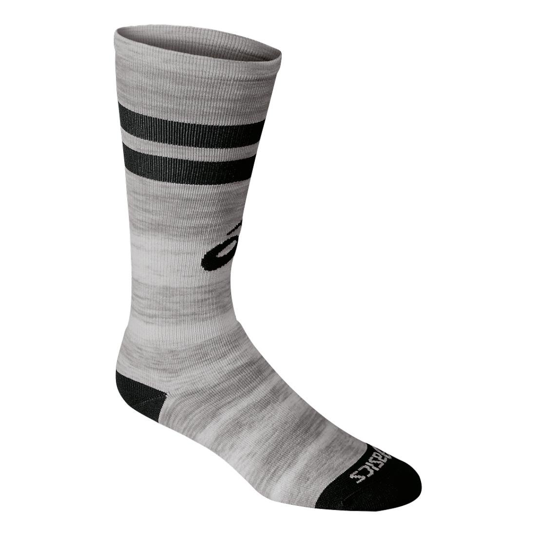 ASICS Adult Old School Blur Knee High Socks - Retro Athletic Socks for Running, Basketball & Casual Wear - Unisex Sports Socks for Men & Women