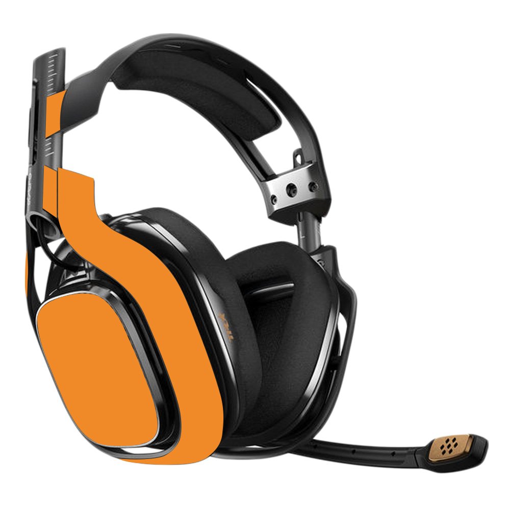 MightySkins Vinyl Decal Wrap Cover for Astro A40 3rd Gen Gaming Headset - Solid Orange Protective Skin, Durable & Easy to Apply | Made in USA | Perfect for Gaming, Streaming & Customizing Your Headset