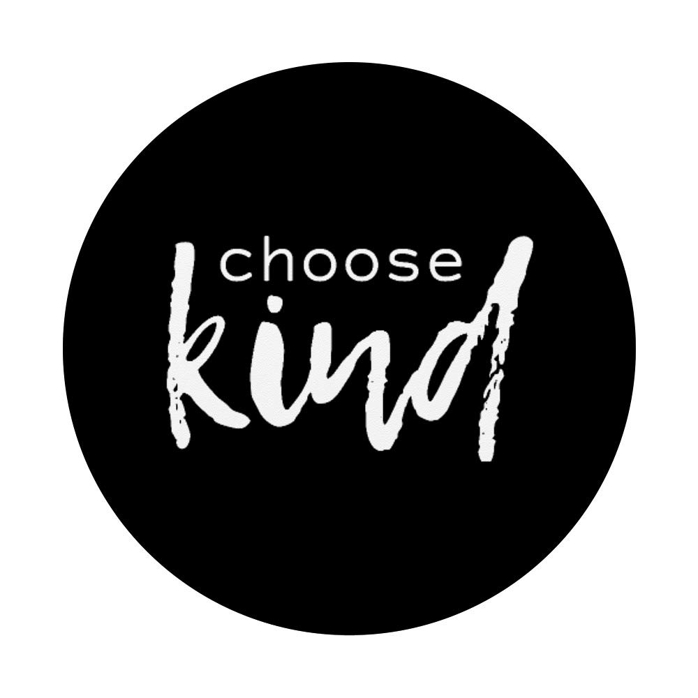 Choose Kind - Love and Positivity Design PopSockets PopGrip: Swappable Phone Grip for iPhone, Samsung & Tablets - Perfect for Everyday Use, Travel & Work
