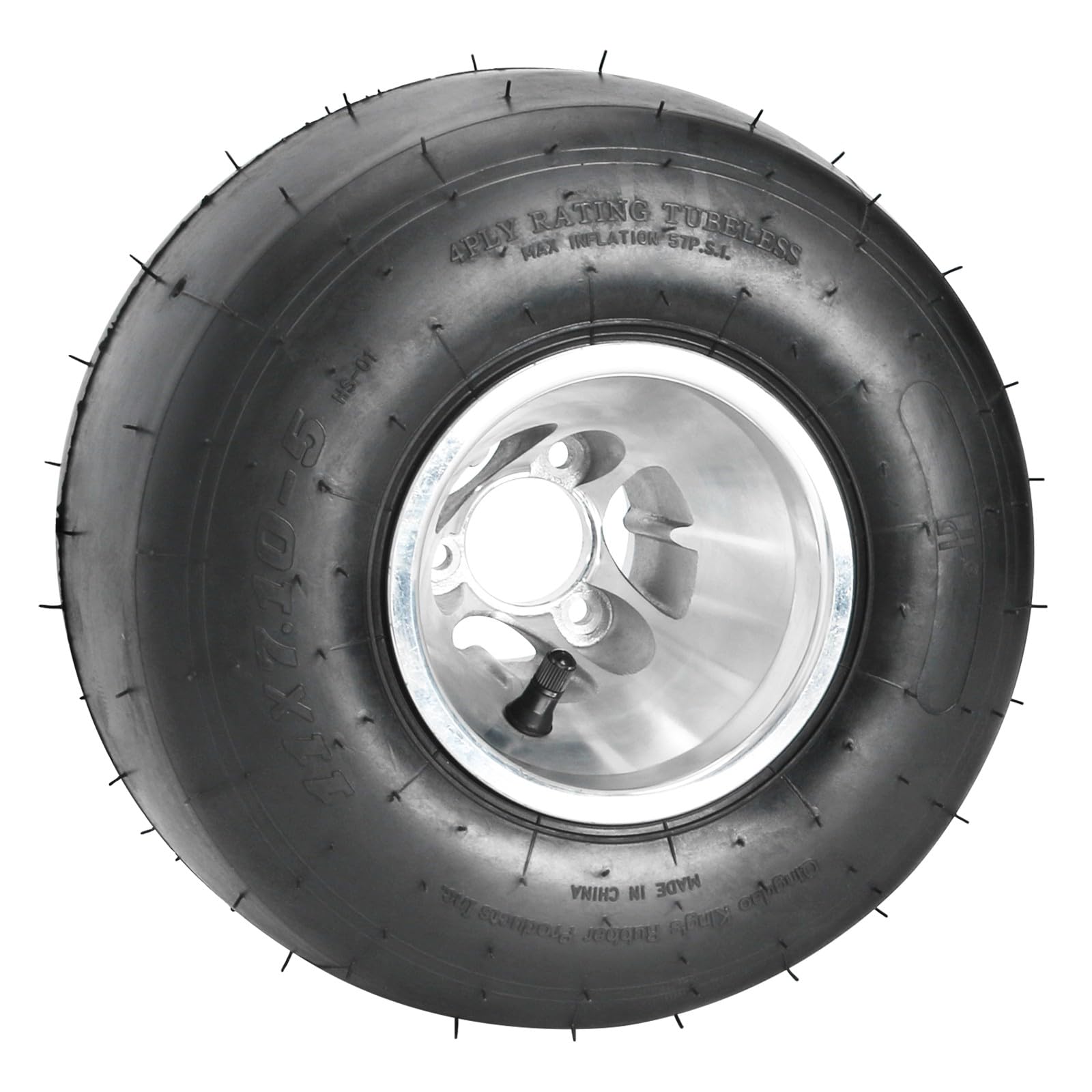 Premium 11x7.10-5 Go Kart Rear Wheels - High-Grip Slick Racing Tires with Durable Aluminum Rims for Drift Trikes, Racing Karts & Off-Road Vehicles - Perfect for Track Racing, Drifting & Backyard Fun