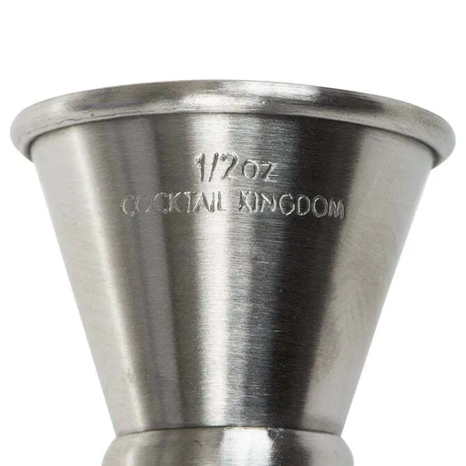Premium Cocktail Jigger 1/2 oz & 3/4 oz Dual Measuring Cup - Professional Bar Tools for Mixing Cocktails, Bartending & Home Entertaining