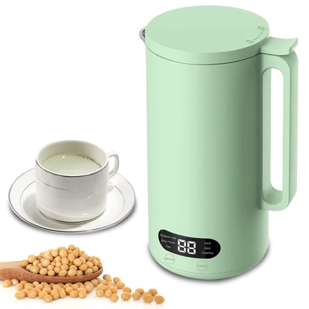 6-in-1 Soy Milk Maker Machine - 350ml Automatic Nut Milk Maker with Stainless Steel Blade for Almond, Rice & Oat Milk - Perfect for Home Kitchen, Breakfast & Healthy Lifestyle