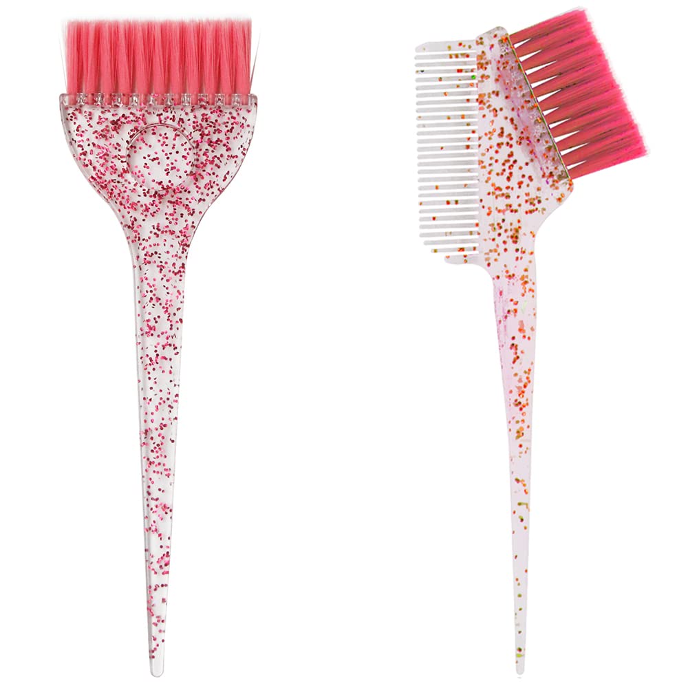 2 Pack Professional Hair Dye Brushes - Salon Quality Hair Coloring Kit with Applicator Tools for DIY Home & Salon Use - Perfect for Highlights, Roots Touch Up & Full Hair Coloring