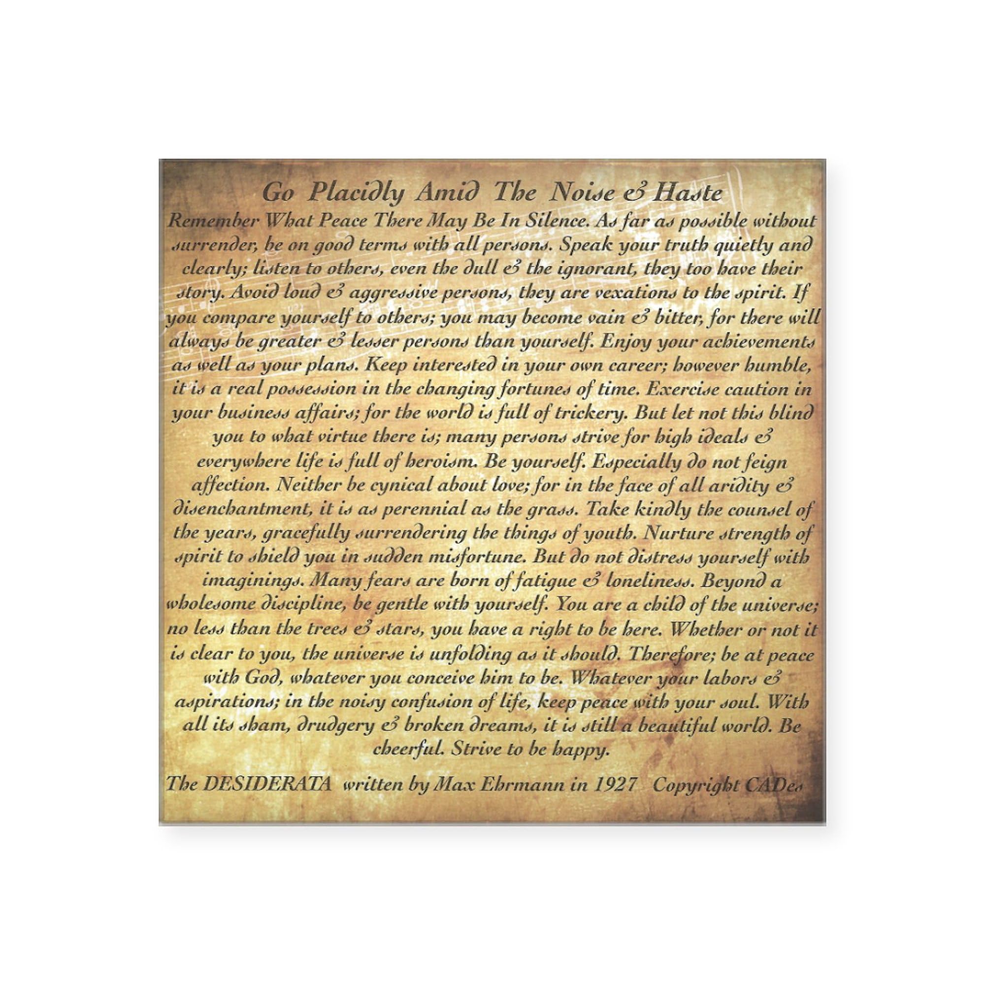 The Desiderata Poem by Max Ehrmann - 3