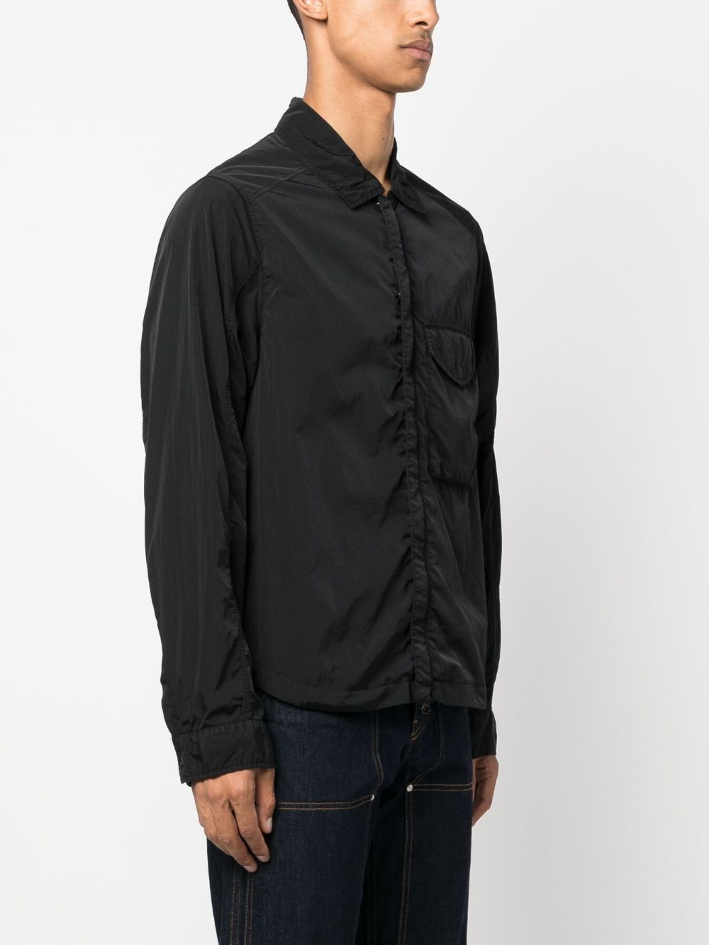 C.P.Company Black Jacket for Men - Stylish Waterproof Windbreaker for Urban Commuting & Outdoor Adventures