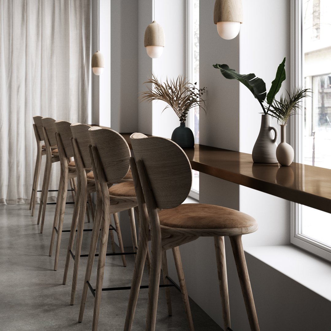 Premium Adjustable Height Bar Stool with Backrest - Modern Kitchen & Counter Stool for Home, Bar, Restaurant & Cafe - Comfortable Seating for Dining & Entertaining