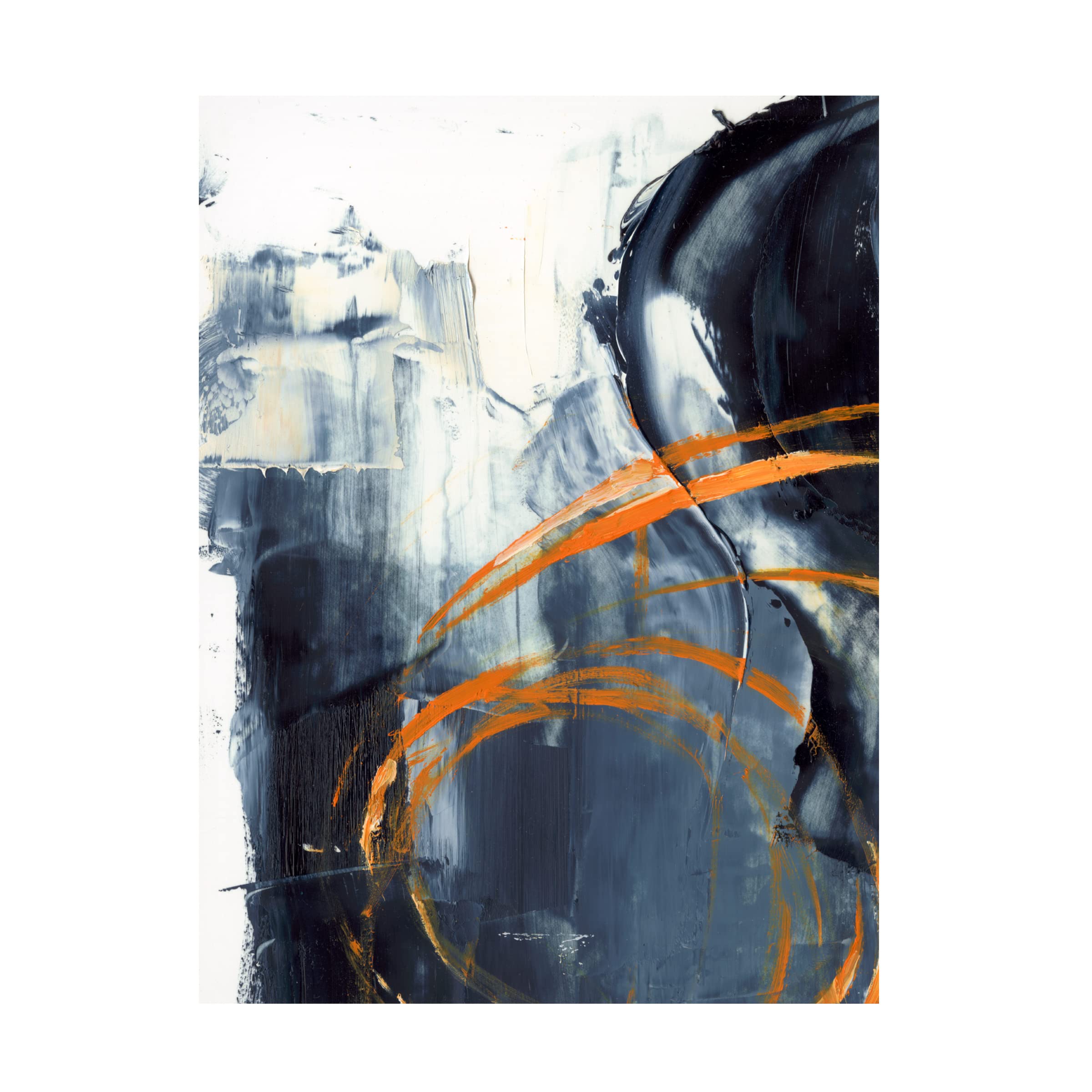 Ethan Harper 'Orange Rind I' Canvas Wall Art Print - Modern Abstract Painting for Living Room, Bedroom & Office Decor