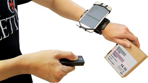 AS307 Wireless Bluetooth Barcode Scanner - Compatible with iOS, iPhone, iPad, Android, Tablet, PC, Windows & Mac - Portable Mini Memory Scanner for Retail, Warehouse & Inventory Management