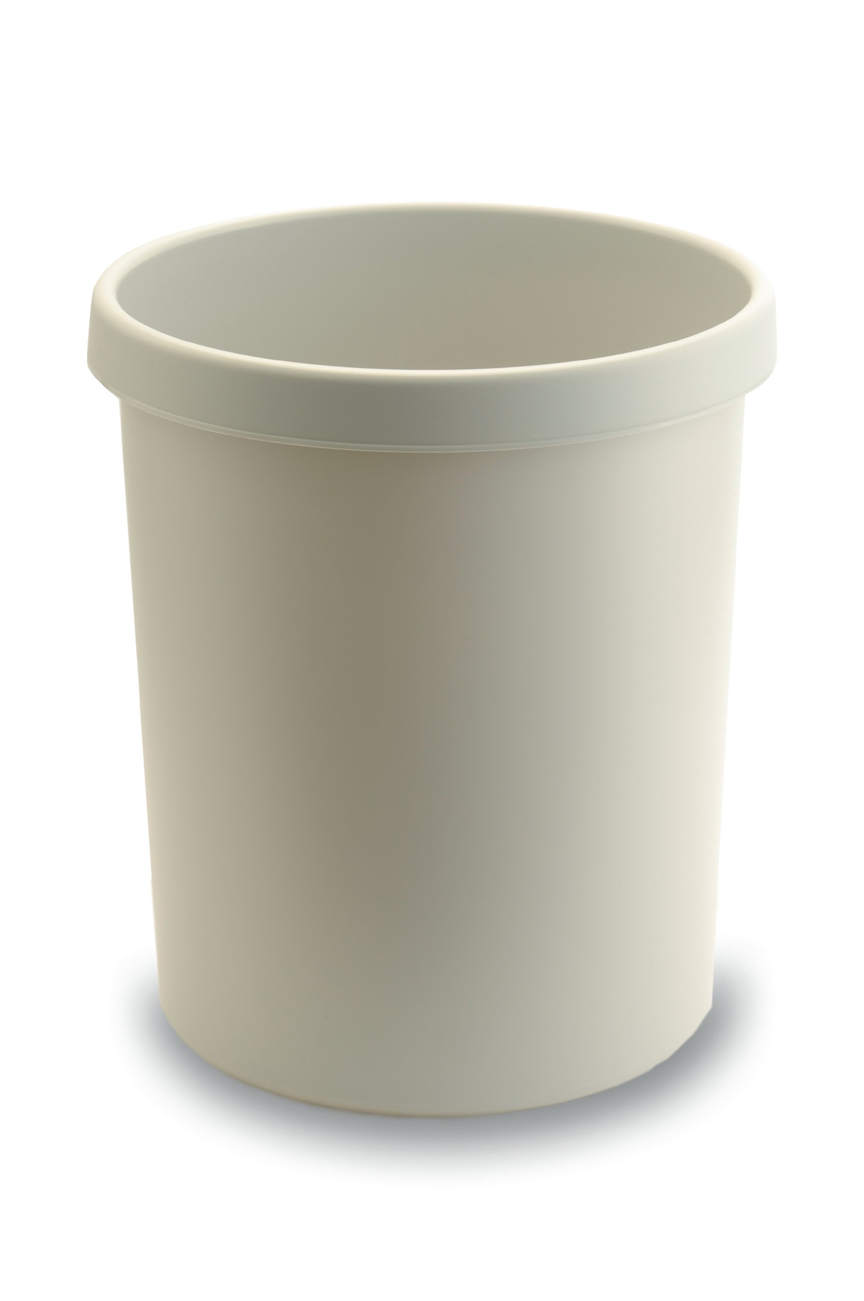 45L Plastic Waste Paper Bin with Rim - Black Trash Can for Office, Home, Kitchen & Bathroom - Durable & Stylish Waste Basket for Recycling & Garbage Disposal