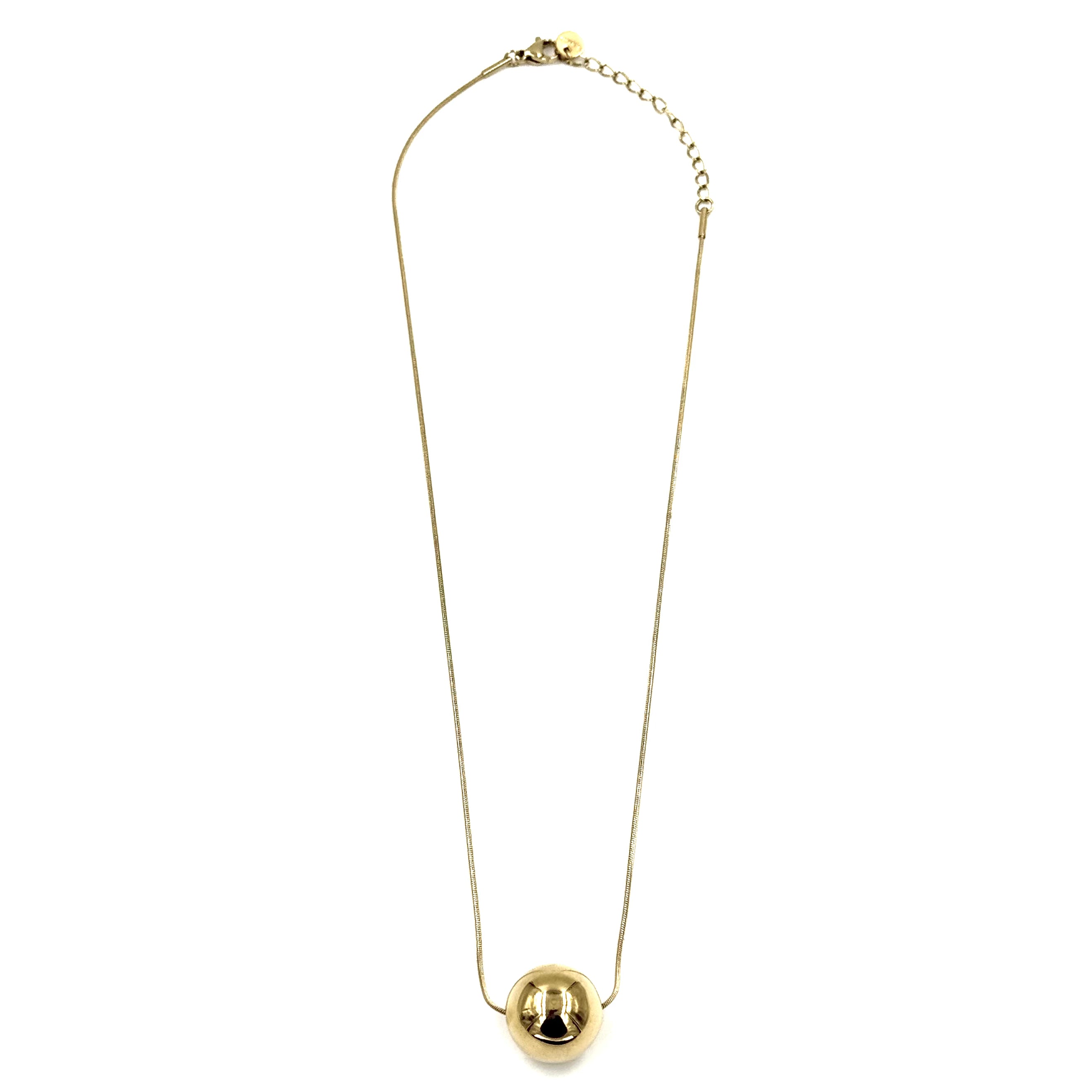 Ashley Gold Stainless Steel Gold Plated Chunky Ball Design Necklace for Women - Elegant & Durable Fashion Jewelry for Parties, Weddings & Everyday Wear