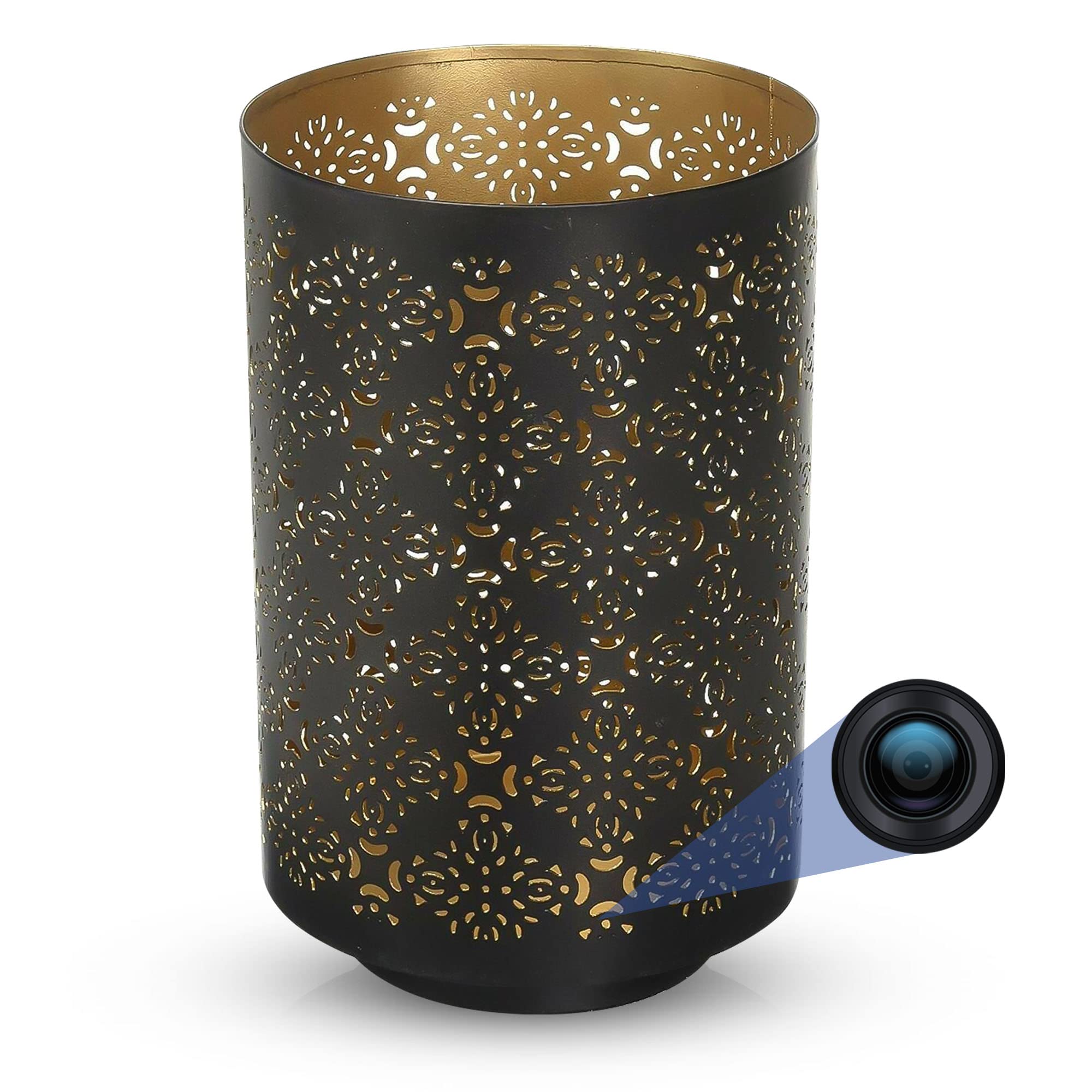 Hidden Camera Candle Holder - Wireless Indoor Security Camera with Recording for Home & Office - Mini Discreet Surveillance Device | Perfect for Monitoring Nanny, Elderly Care, and Property Protection