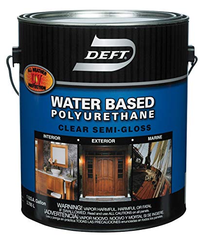 Deft Water Based Polyurethane Wood Finish - Clear, Low VOC, Fast Drying for Floors, Furniture & Cabinets | Indoor & Outdoor Use for Home DIY Projects