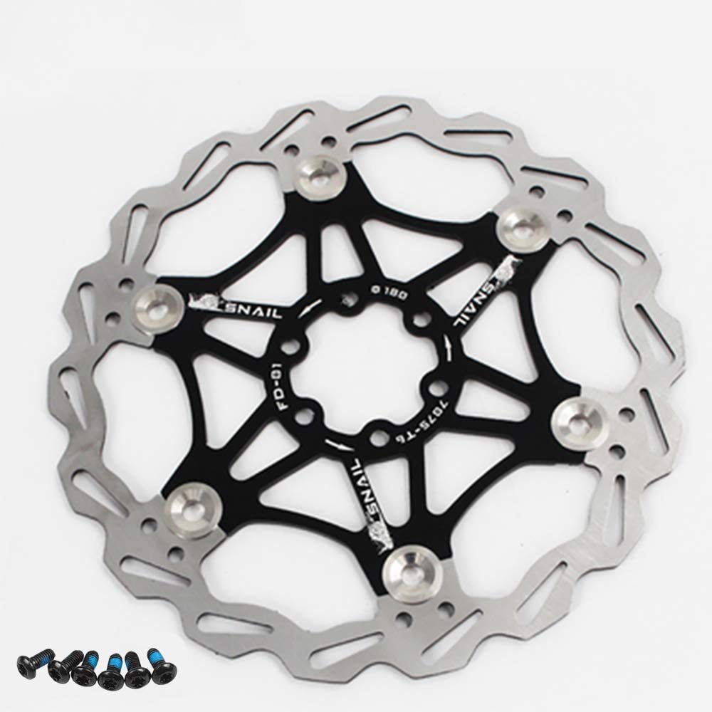 160mm & 180mm Bicycle Disc Brake Rotor Set - 6 Bolt Mount - Compatible with Road Bikes, Mountain Bikes, MTB, BMX - Durable Aluminum Alloy & Stainless Steel Construction - Perfect for Commuting, Trail Riding and Urban Cycling