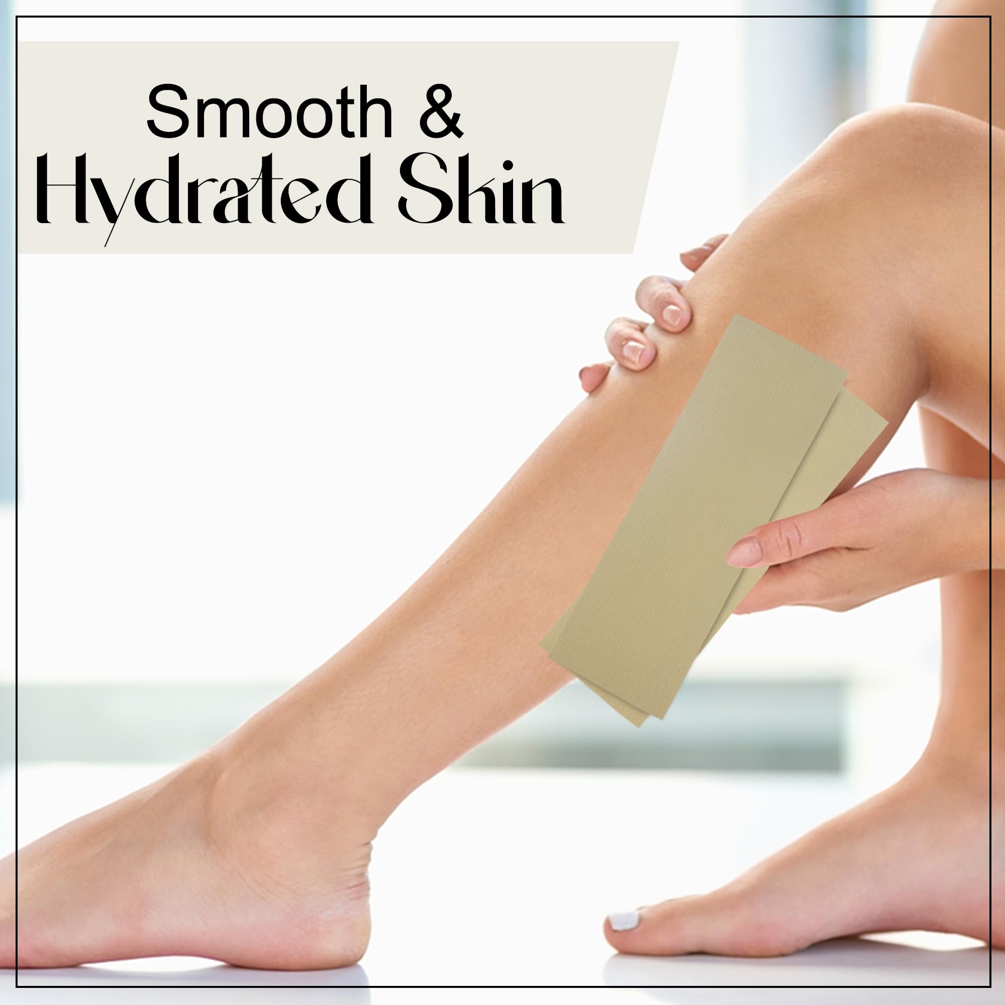 GLUN Women's Wax Strips for Smooth Skin - 140 Beige Nonwoven Hair Removal Strips, Gentle & Effective, Pack of 2 | At-Home Hair Removal for Legs, Arms & Bikini Area