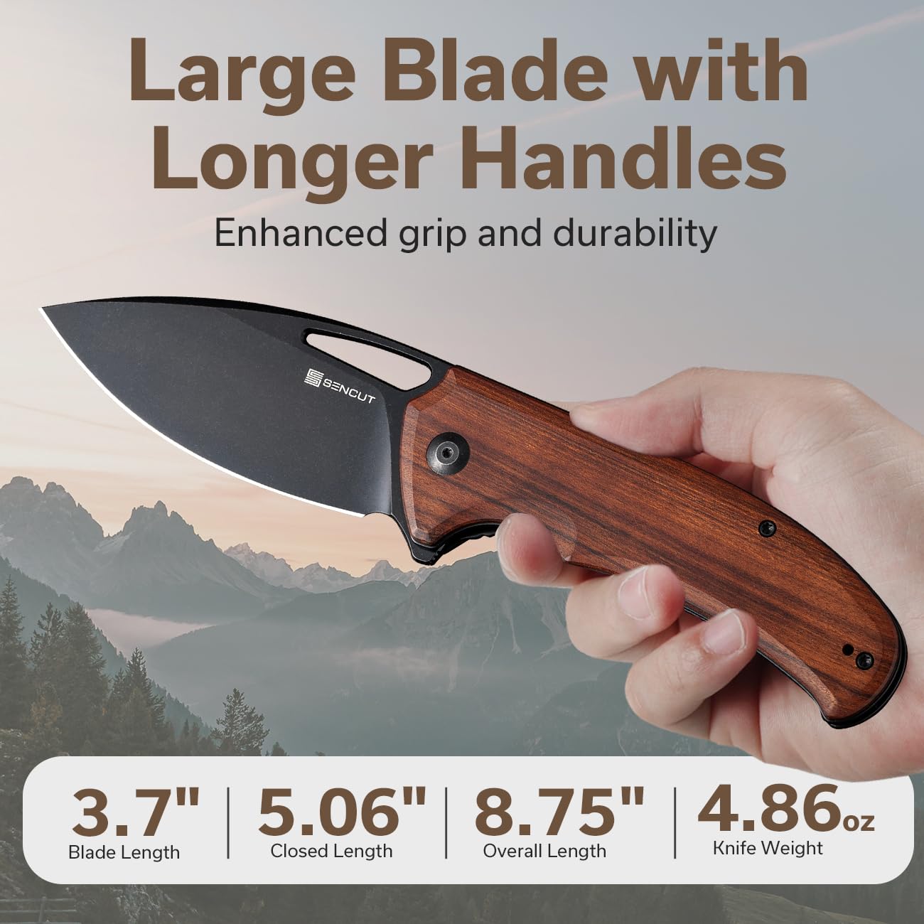 SENCUT Phantara Folding Pocket Knife for Men - 3.7