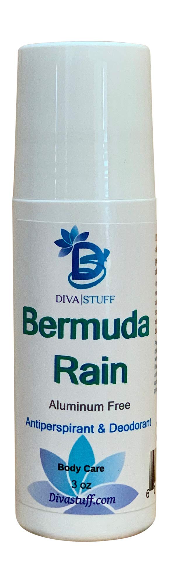 Bermuda Rain Scented Aluminum-Free Natural Deodorant | Safe & Non-Toxic | Made in USA | Diva Stuff | Fresh All Day for Workouts & Outdoor Activities