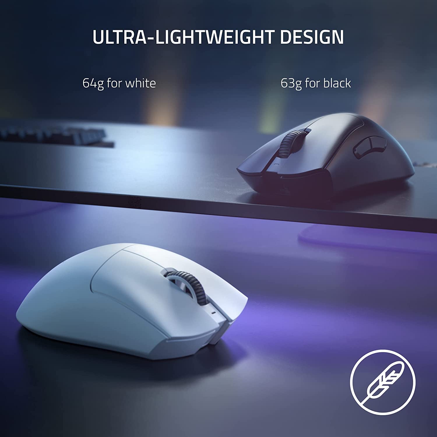 Razer DeathAdder V3 Pro Wireless Gaming Mouse - 30K DPI Optical Sensor, 90Hr Battery, RGB Lighting (Black) - Perfect for FPS, MOBA & Esports Gaming