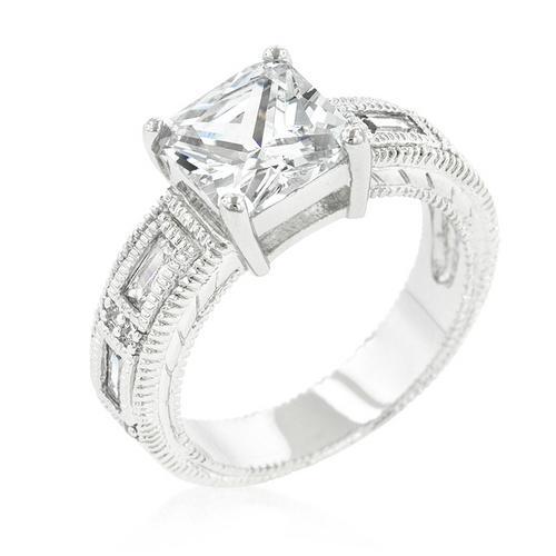 Elegant Clear Cubic Zirconia 5 Stone Ring for Women - Perfect for Engagement, Wedding & Anniversary Gifts | Durable & Sparkling Jewelry