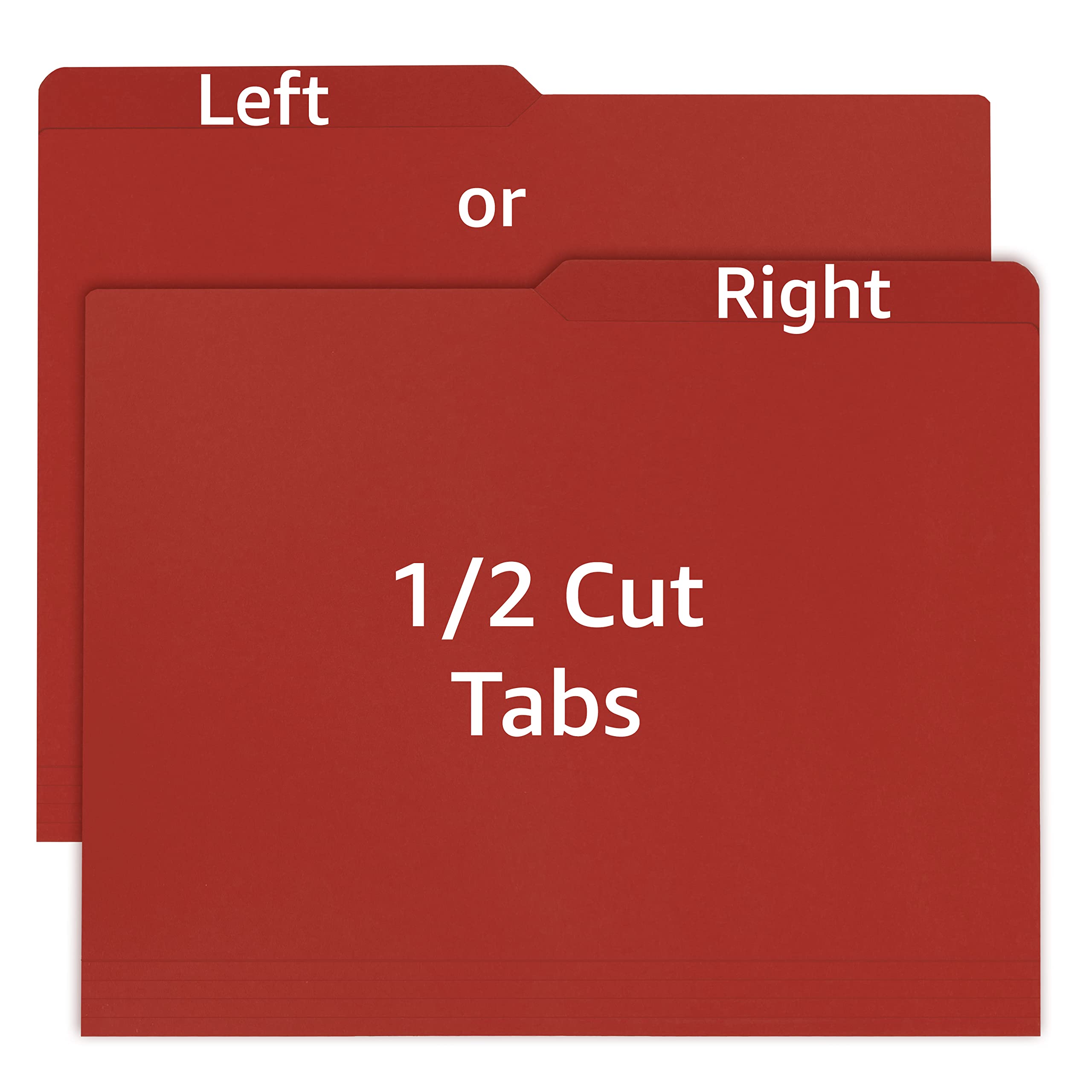 uBoxes Letter Folders - 100 Pack (3 Boxes) - Premium Deep Red Stationery for Mailing, Organizing & Office Use