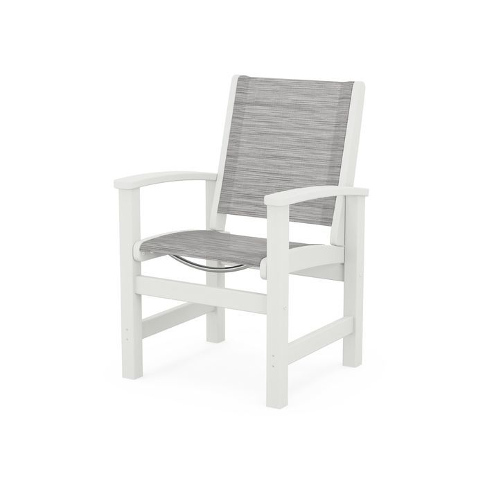 POLYWOOD Coastal Dining Chair - Weather-Resistant Outdoor Furniture, All-Weather Adirondack Chair for Patio, Deck, Garden & Poolside - Perfect for Backyard, Beach House & Waterfront Dining