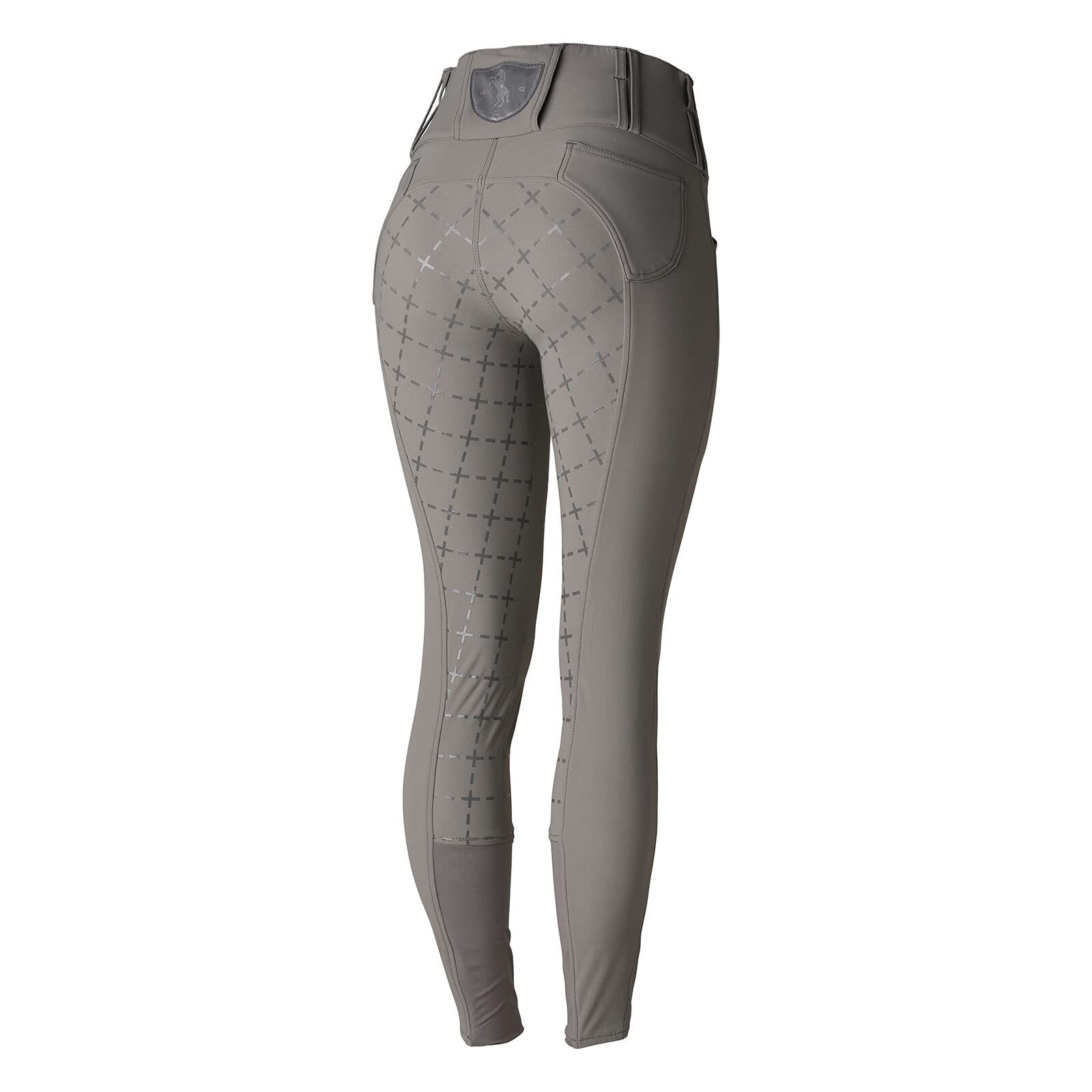 HORZE Desiree Women's Silicone Full Seat Breeches with Belt Loops - Comfortable Equestrian Riding Pants for Horseback Riding & Training