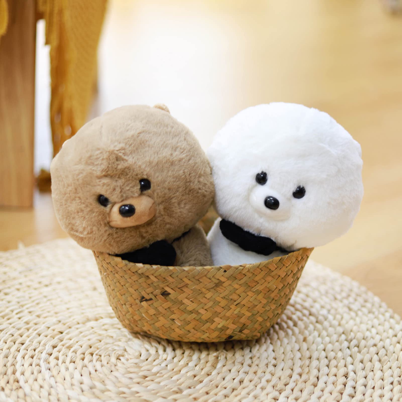Realistic Bichon Frise Plush Stuffed Animal Toy - Ultra Soft & Cute High Simulation Dog Plushie for Kids, Home Decor, Nursery, Gift & Cuddling Companion - Perfect for Birthday Gifts, Nursery Decor & Emotional Support