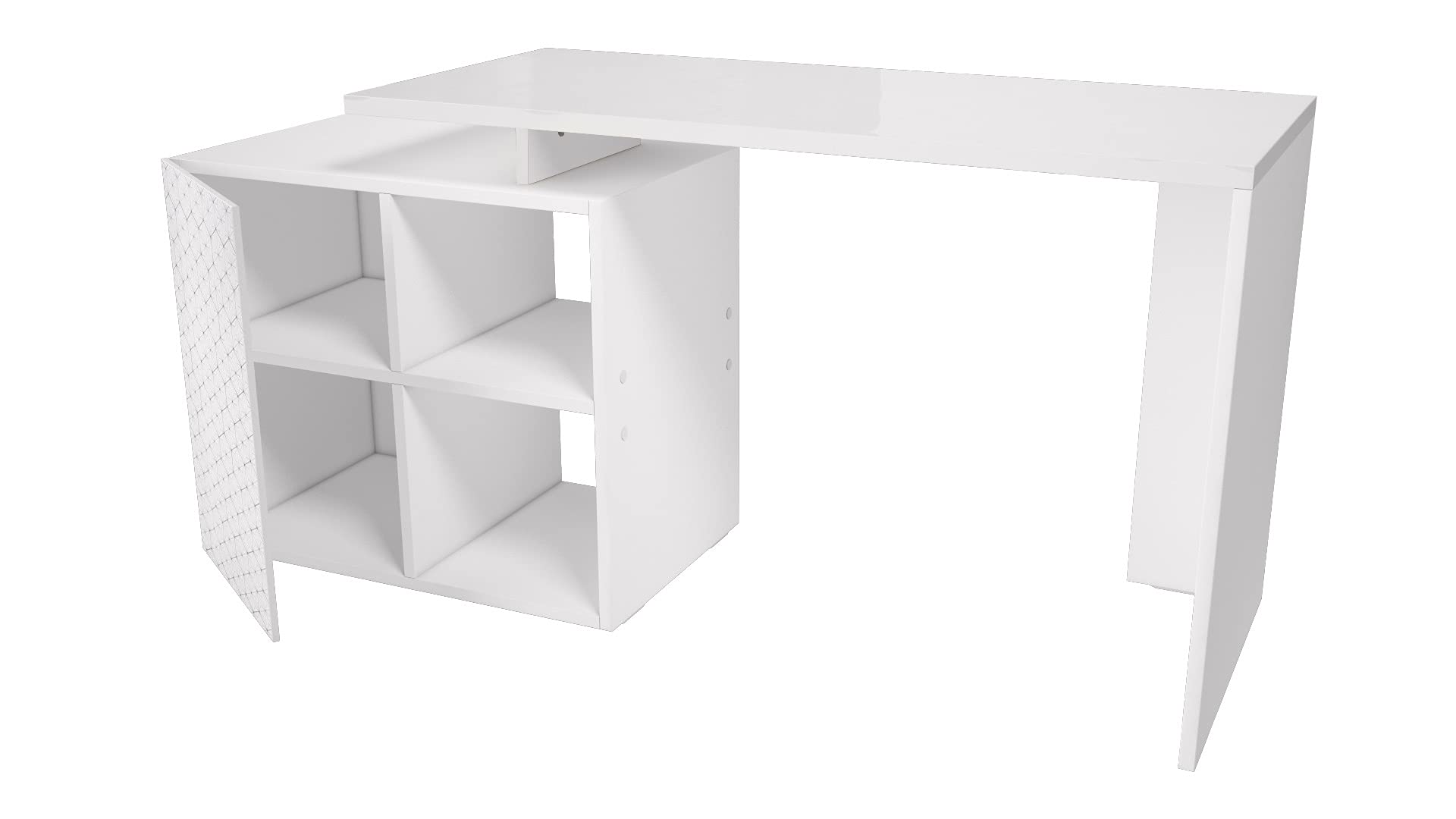Modern White L-Shaped Computer Desk for Home & Office - Stylish Writing Corner Workstation for Small Spaces, Gaming & Study