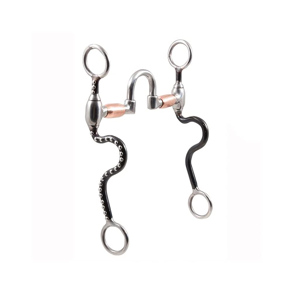 Premium FES Pro Correction Horse Bit with Silver Dots & Copper Rollers - Western Pleasure Training Bit for Flex & Salivation | Ideal for Dressage, Trail Riding & Show Horses
