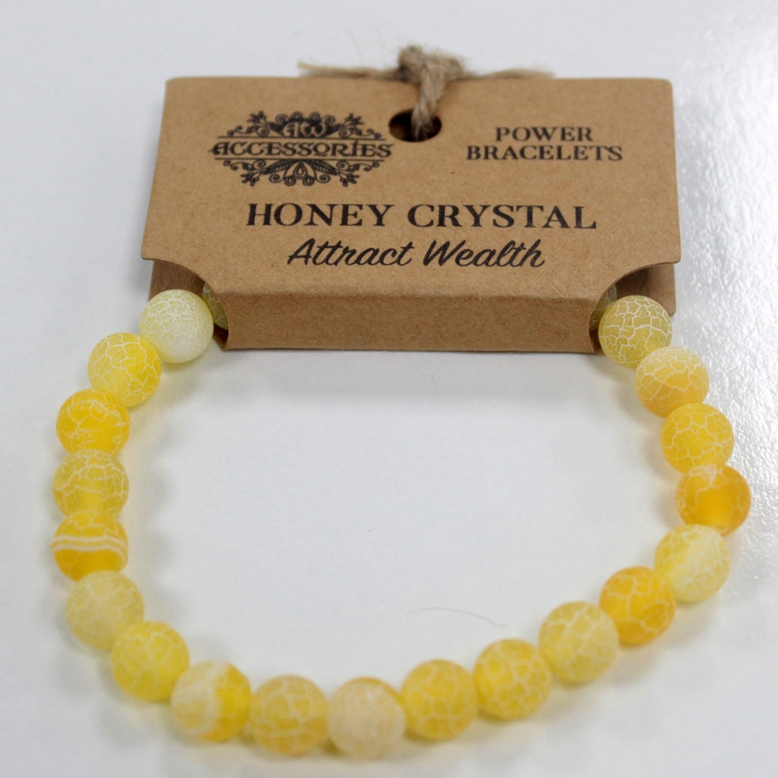 Honey Crystal Power Bracelet for Women - Natural Healing Energy & Positive Vibes - Chakra Balancing & Stress Relief - Perfect for Meditation, Yoga & Daily Wear
