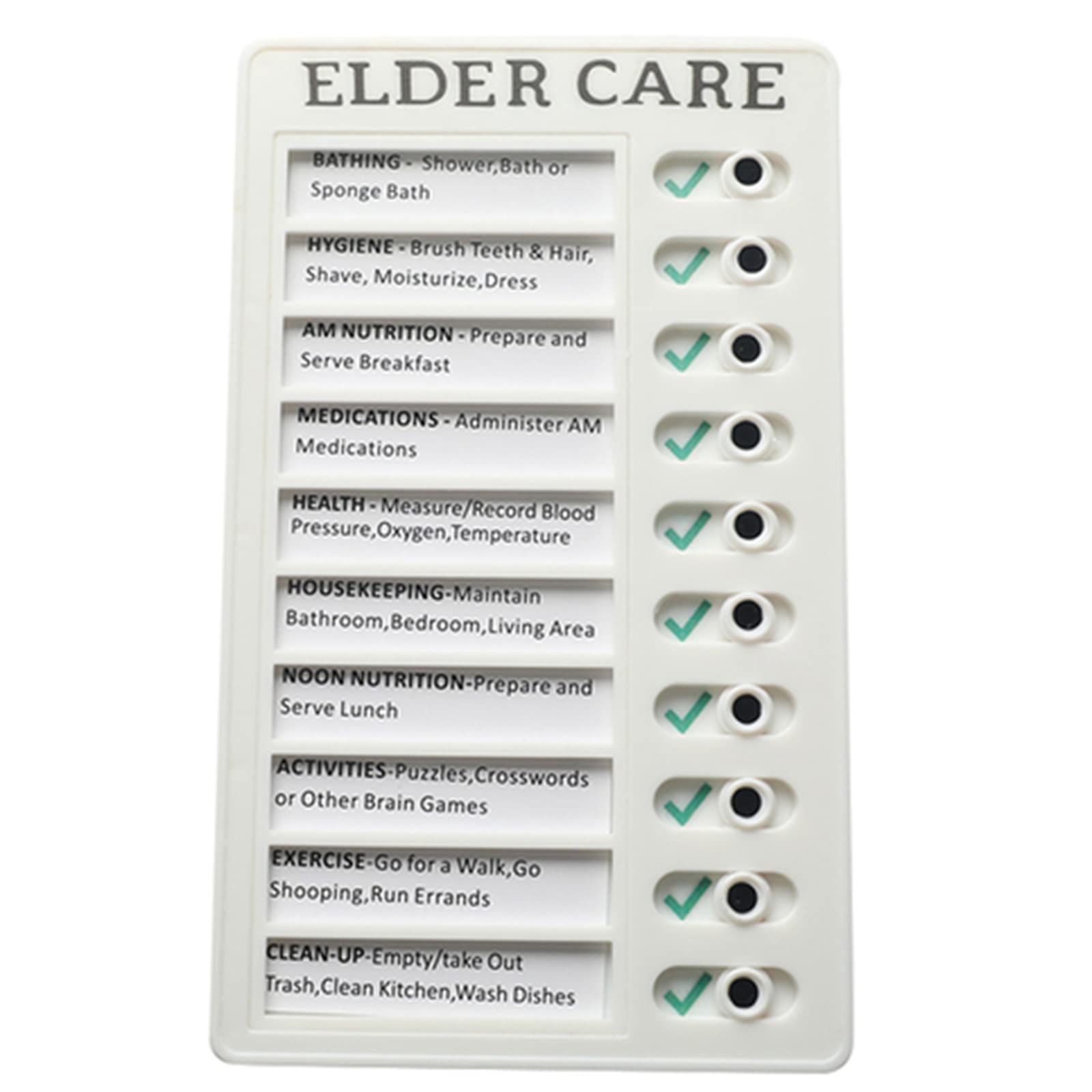 Adjustable Multi-Purpose Wall Hanging Checklist Memo Board - Perfect for RV, Home, School Classroom & Elder Care Organization - Ideal for Daily Tasks, Chores, Reminders & Family Schedules
