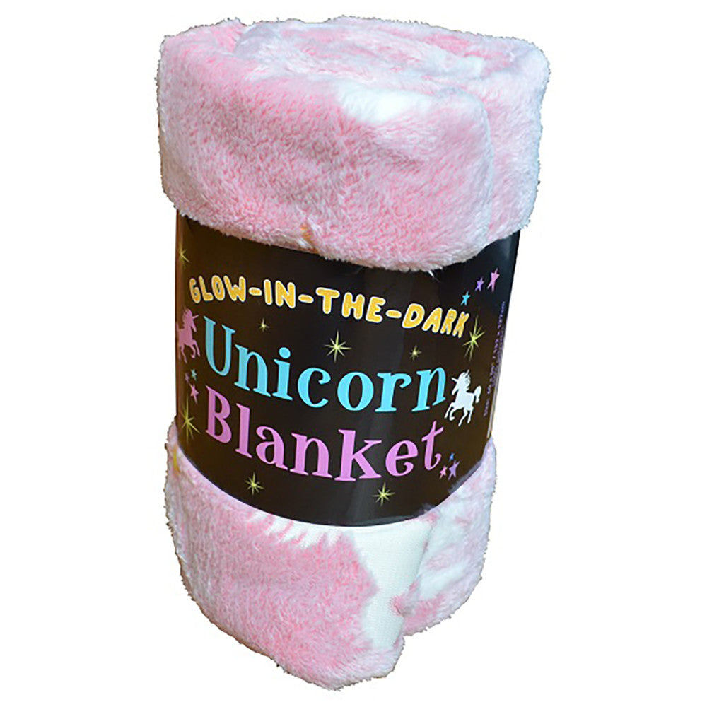 Buddy & Barney Majestic Glow in The Dark Unicorn Blanket - Soft Fleece Throw for Kids & Adults - Perfect for Bedroom, Movie Nights & Cozy Gift Ideas
